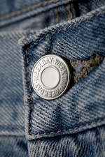 One Blue - Medium Blue - Jean baggy unisexe Astro taille mi-haute - 1