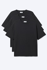 Schwarz - 3er-Pack T-Shirts mit lockerem Boxy Fit - 3