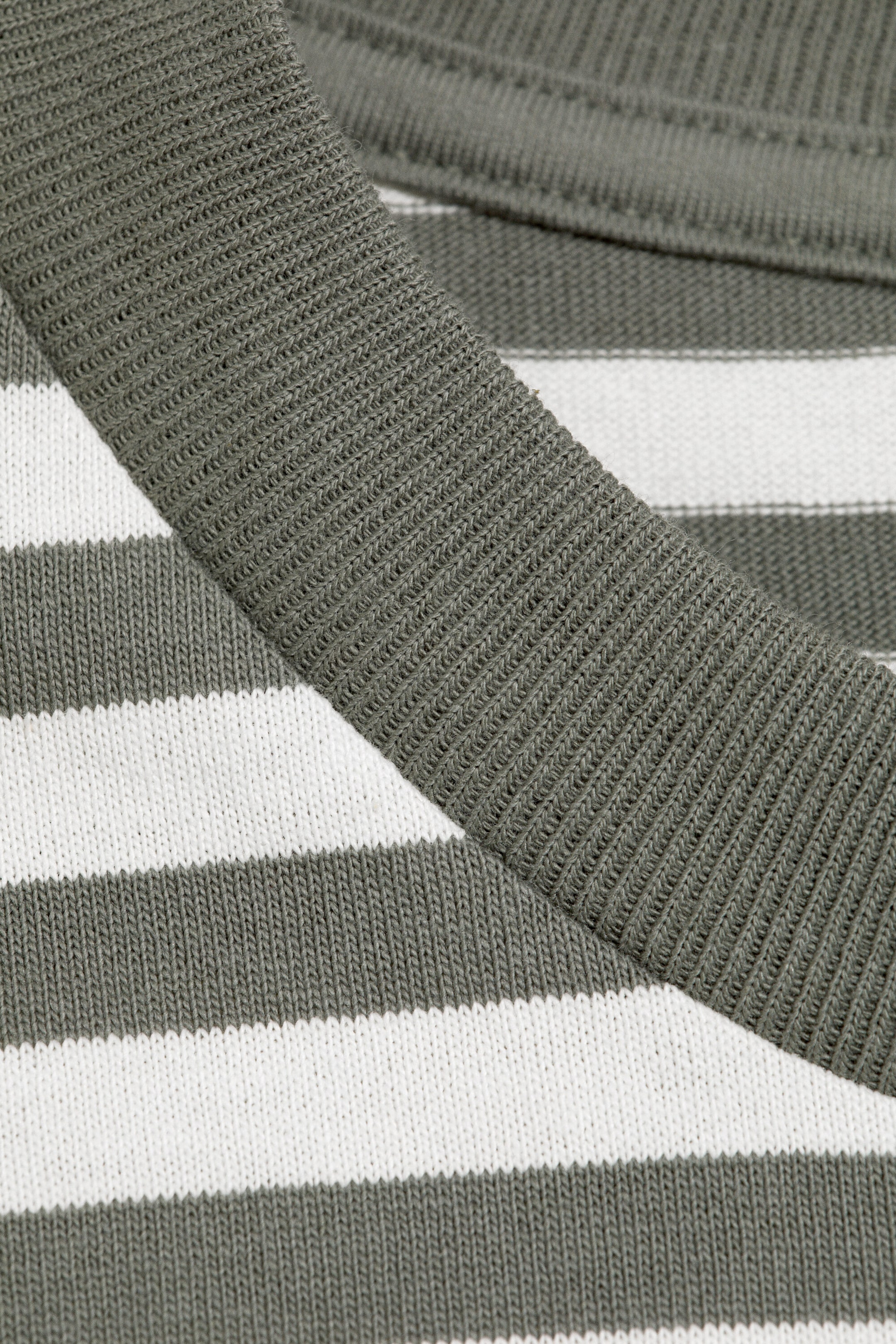 Hvit - Khaki stripe - Løs, boxy T-skjorte - 5
