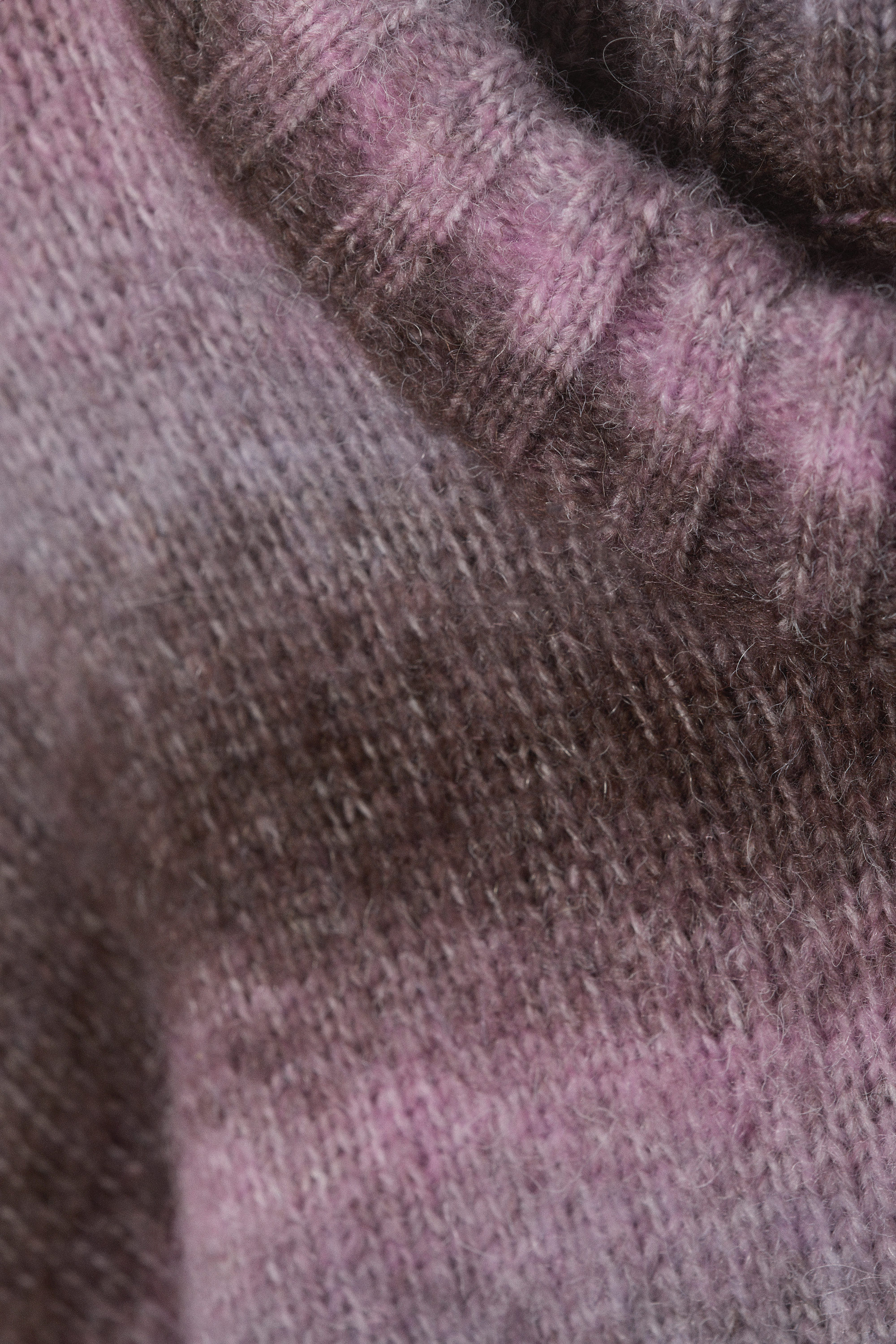 Rose rayé - Pull loose en maille - 6