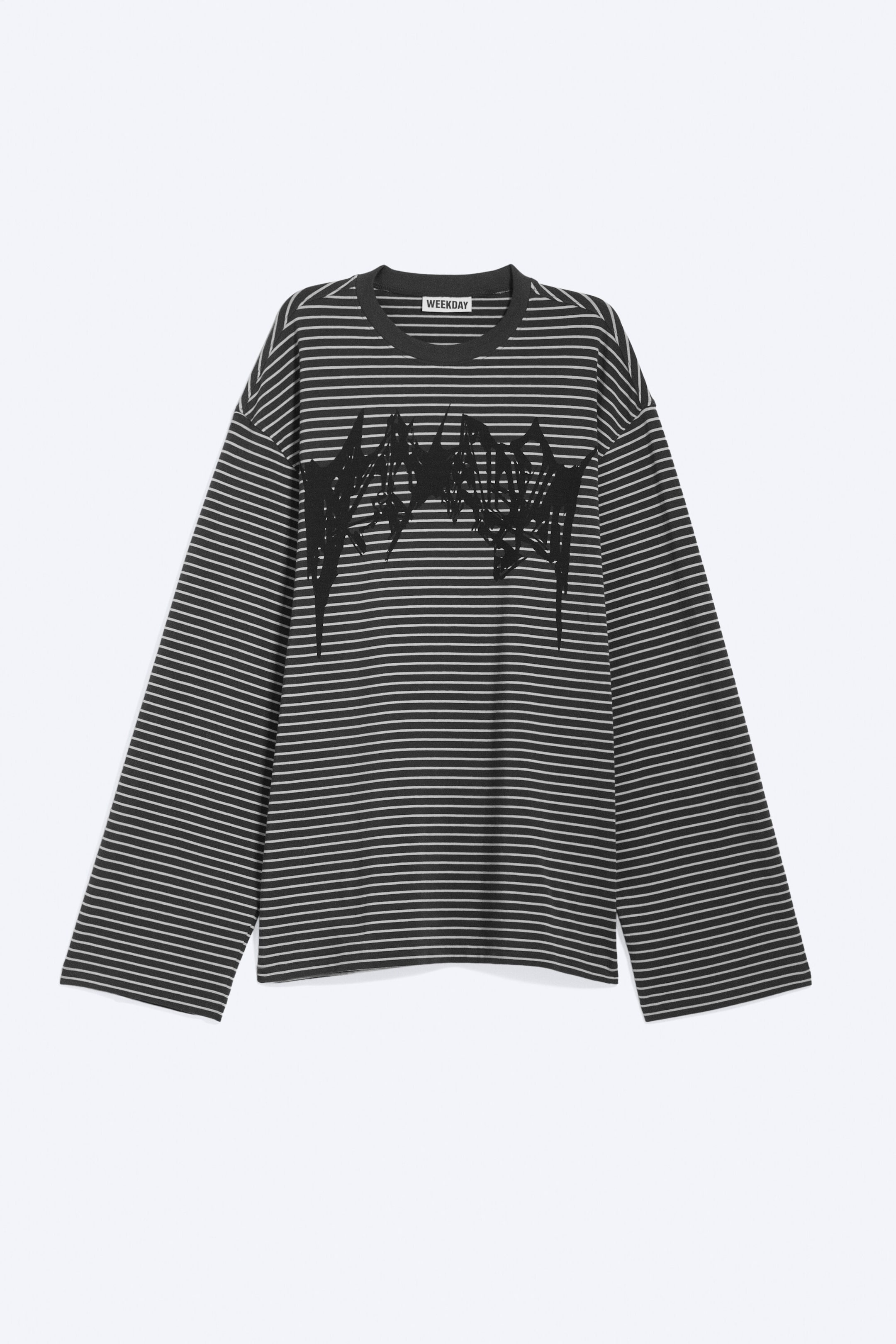 Dark Grey - Oversized Longsleeve mit Grafikprint - 4