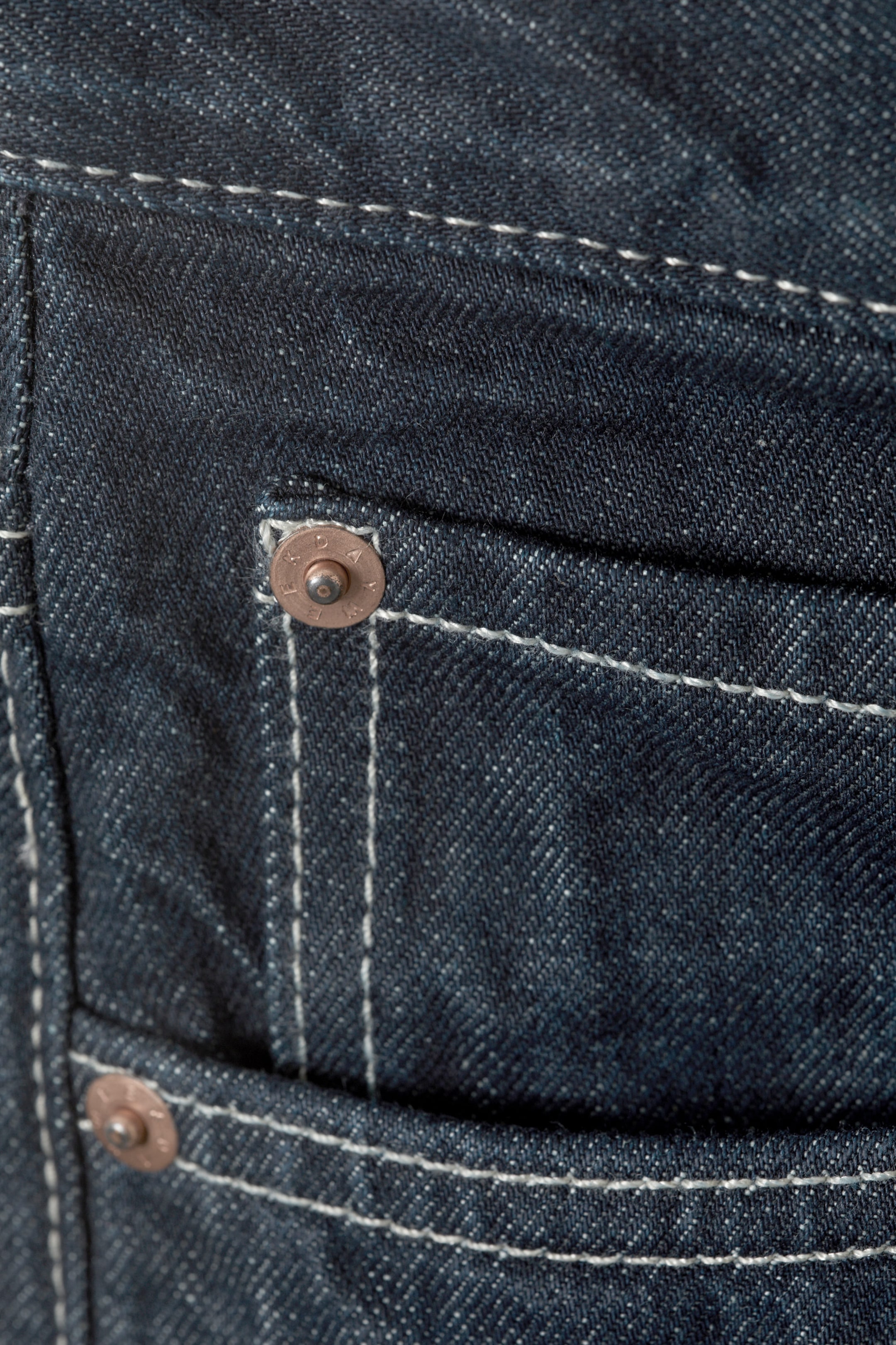 Blue Rinse – Donkerblauw - Astro Mid Rise Loose Baggy Leg Unisex Jeans - 1