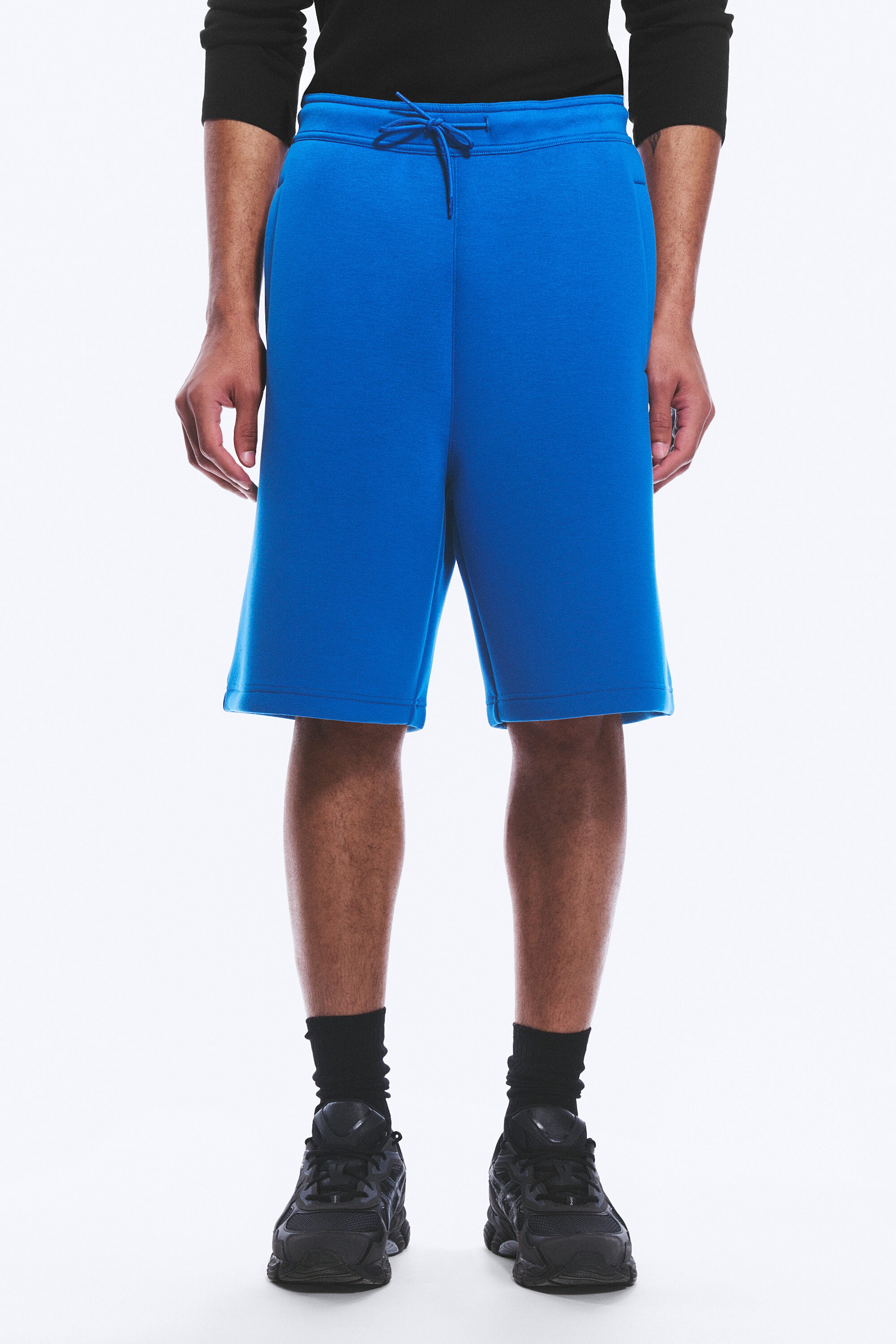 Leuchtendes Blau - Locker geschnittene Scuba-Shorts - 2