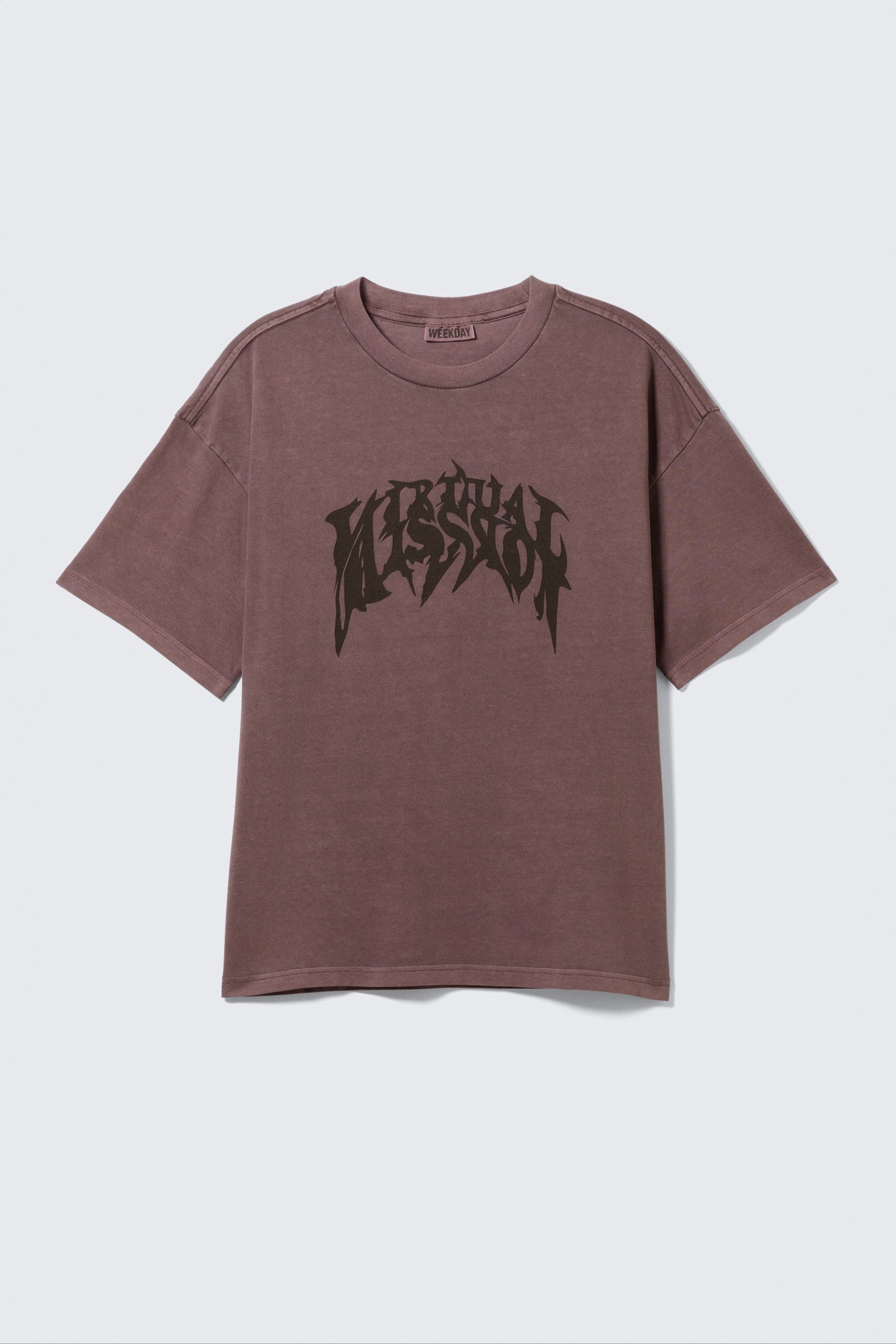 Größeres Bild anzeigen: Bedrucktes kastiges T-Shirt - Dunkelrot - Men | H&M AT 4