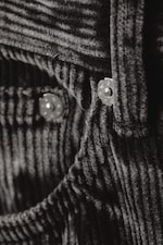 Schwarz - Cordhose Space mit Wascheffekt - 1