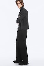 Schwarz - Locker geschnittene Scuba-Sweatpants - 2