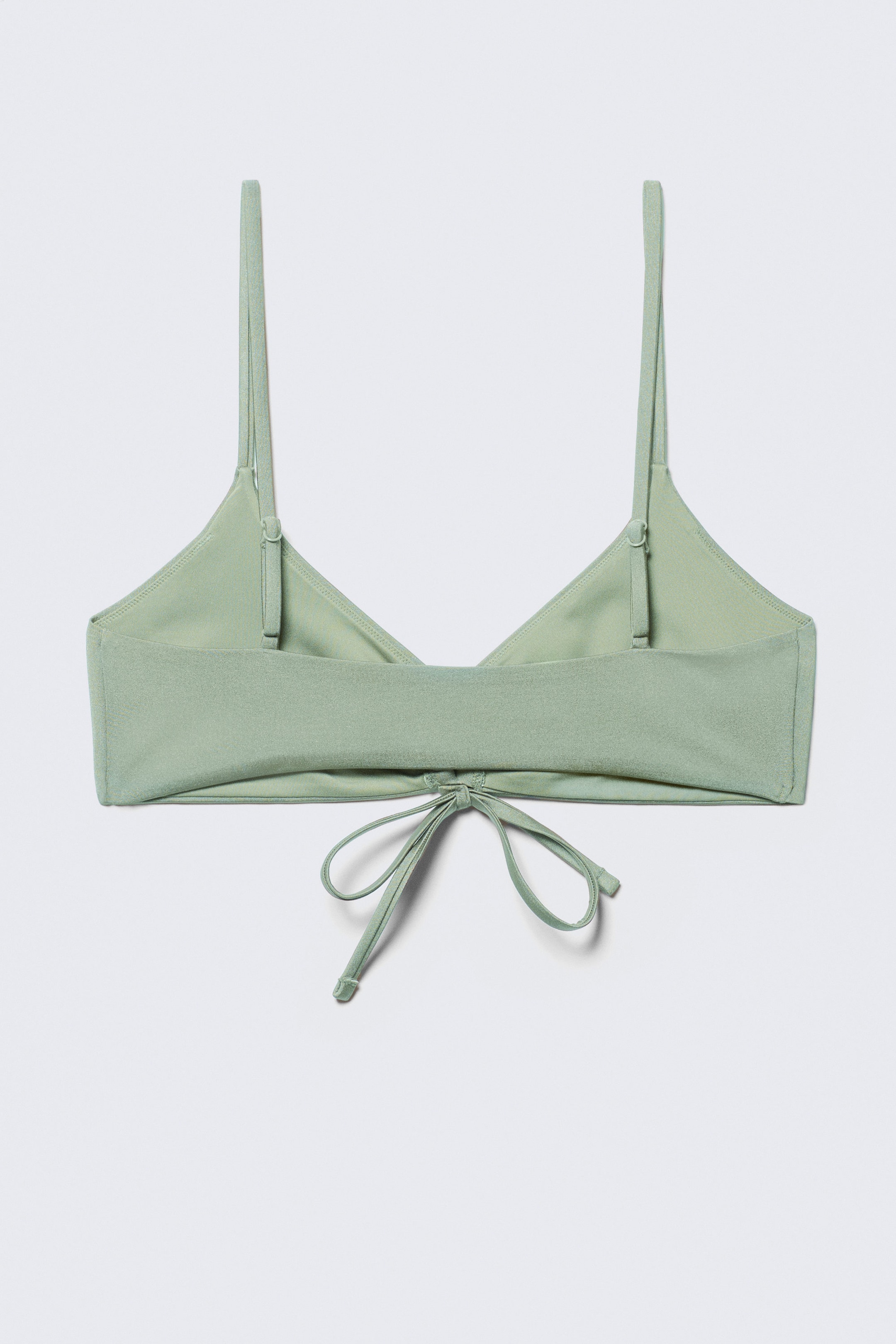 Grön - Bikiniöverdel med rynkade kupor - 2