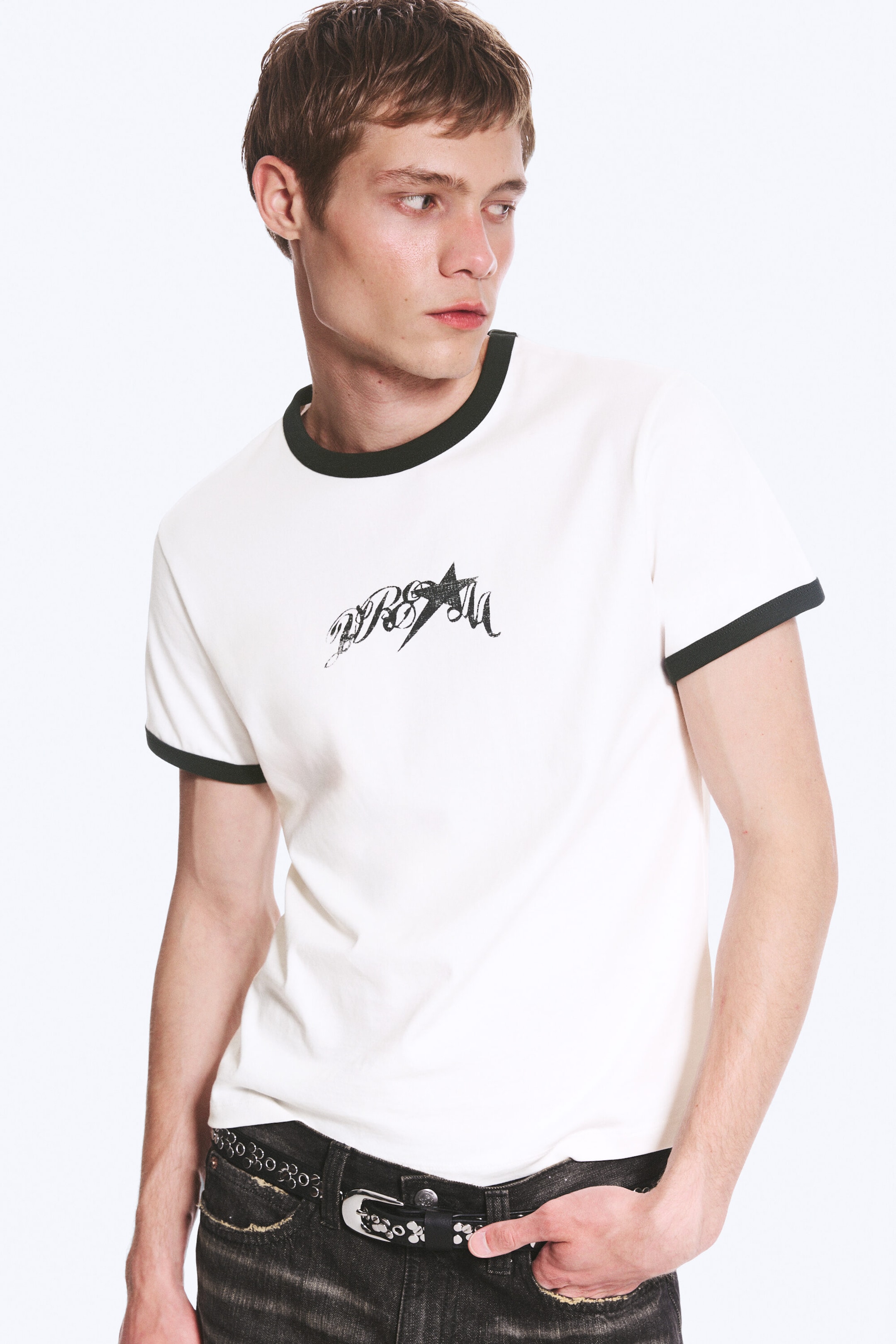 Weiß - "Dre8m"-Print - Graphic T-Shirt - 1