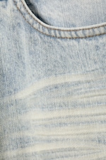 Lichtblauw - Anti uniseks rechte jeans met lage taille - 1