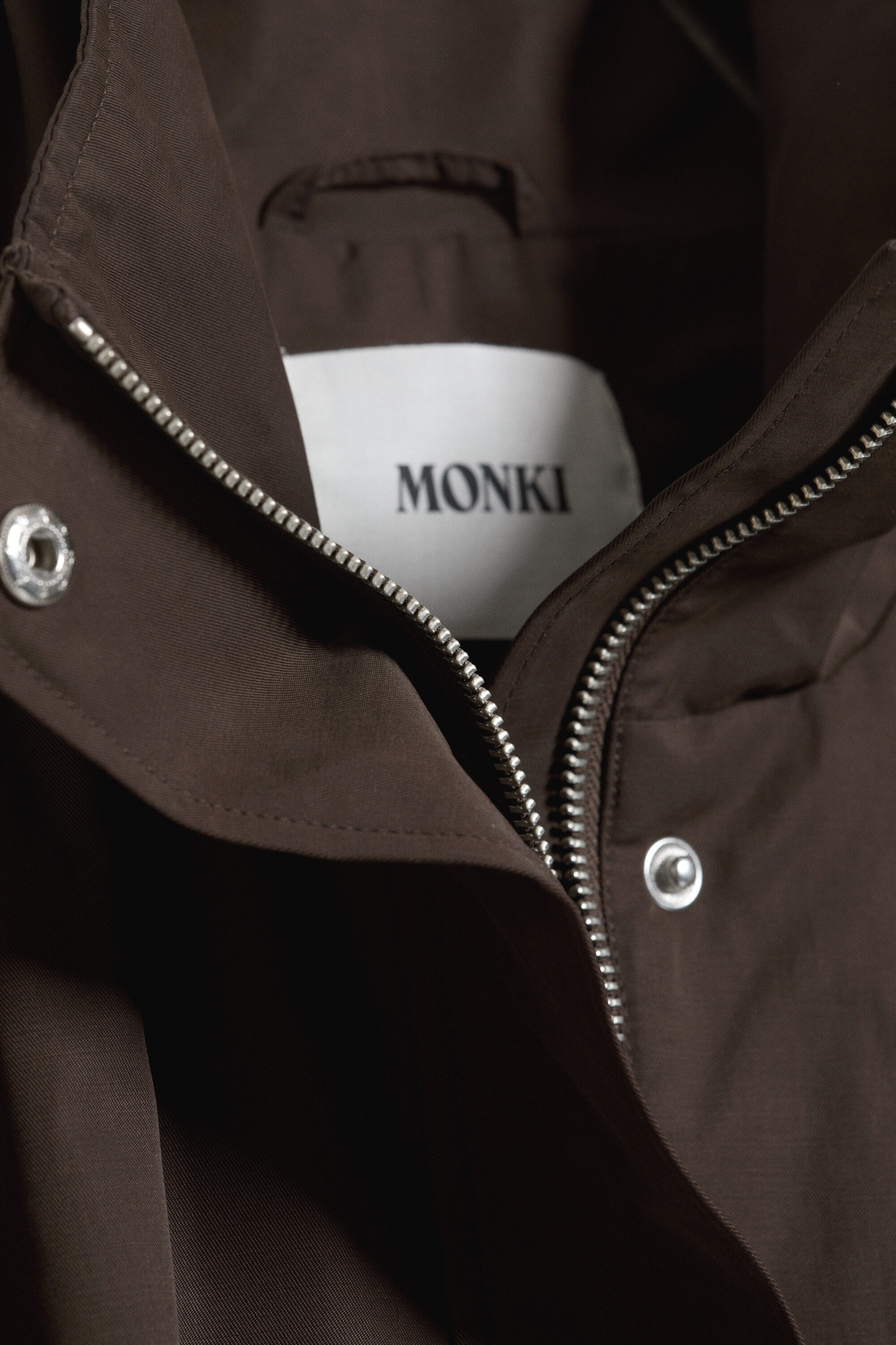 Marron foncé - Veste de survêtement oversize à col cheminée - 6