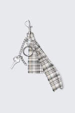 Karierter Stoff - Schlüsselanhänger mit mehreren Anhängern - 0