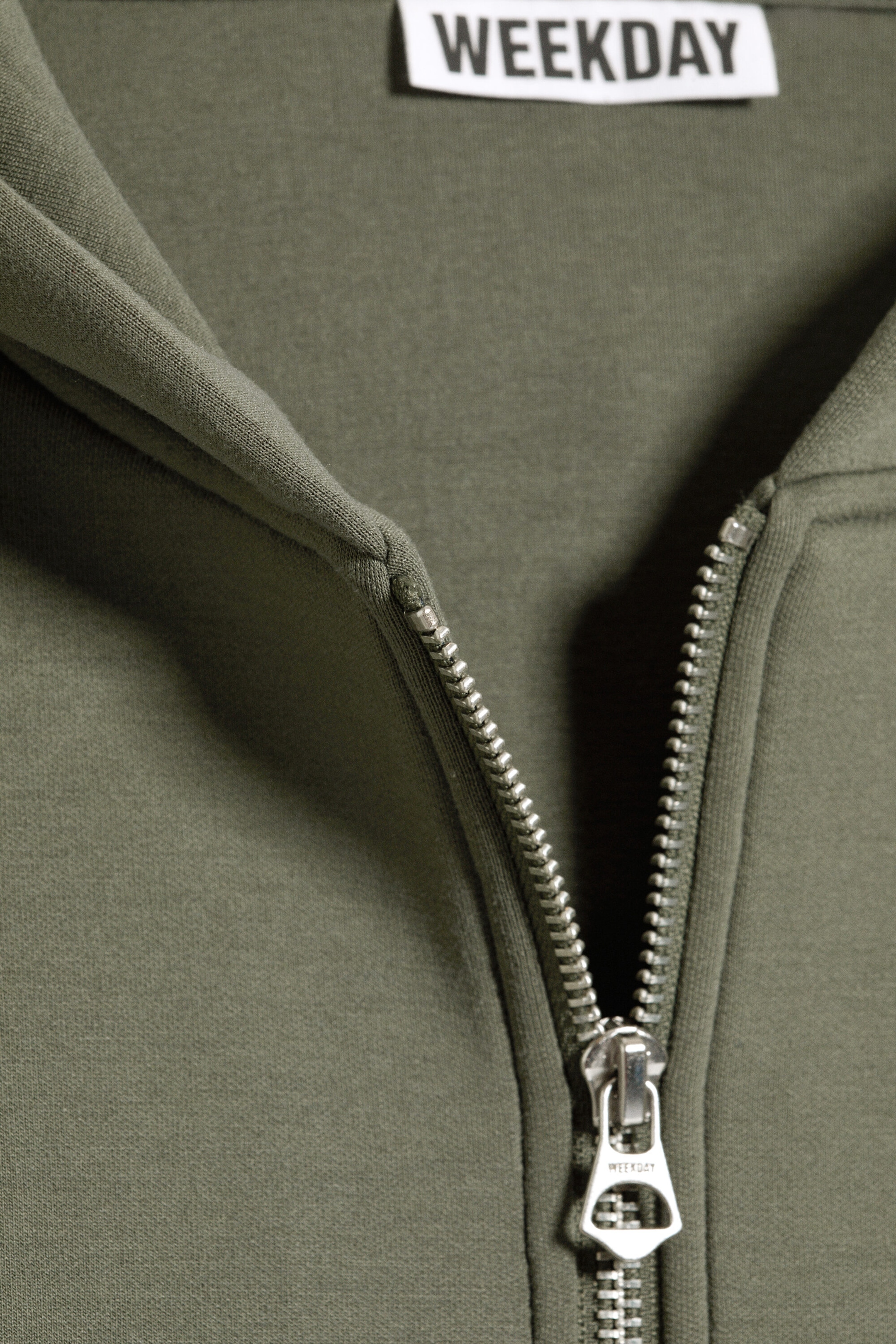 Helles, staubiges Khakigrün - Scuba-Kapuzenpullover mit Reißverschluss Simon - 4