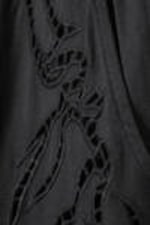 Dark Grey - Broderie Anglaise Loose Fit Trousers - 5