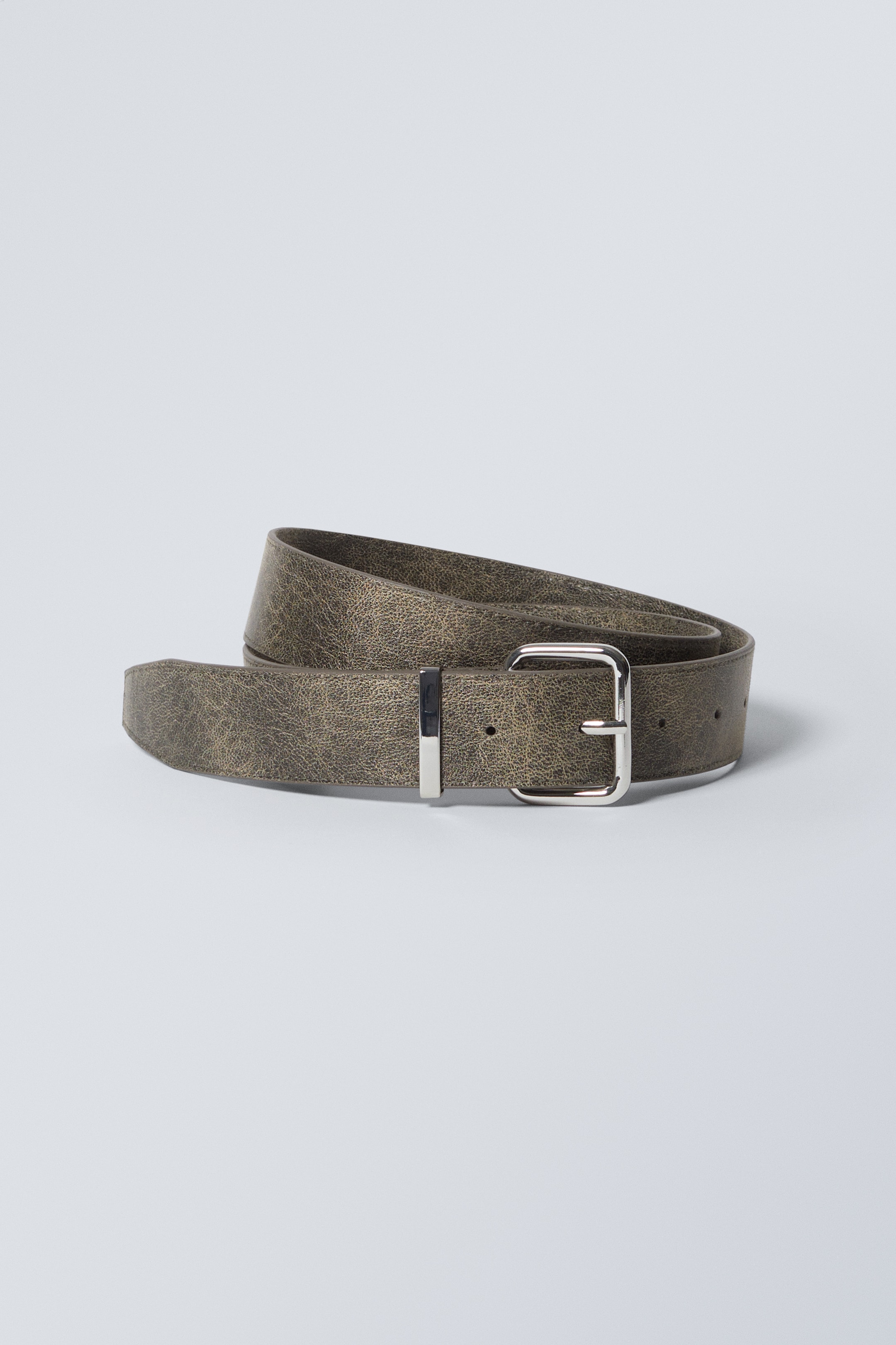 Grotere afbeelding bekijken: Faux Leather Buckle Belt - Taupe gemêleerd - DAMES | H&M NL 1