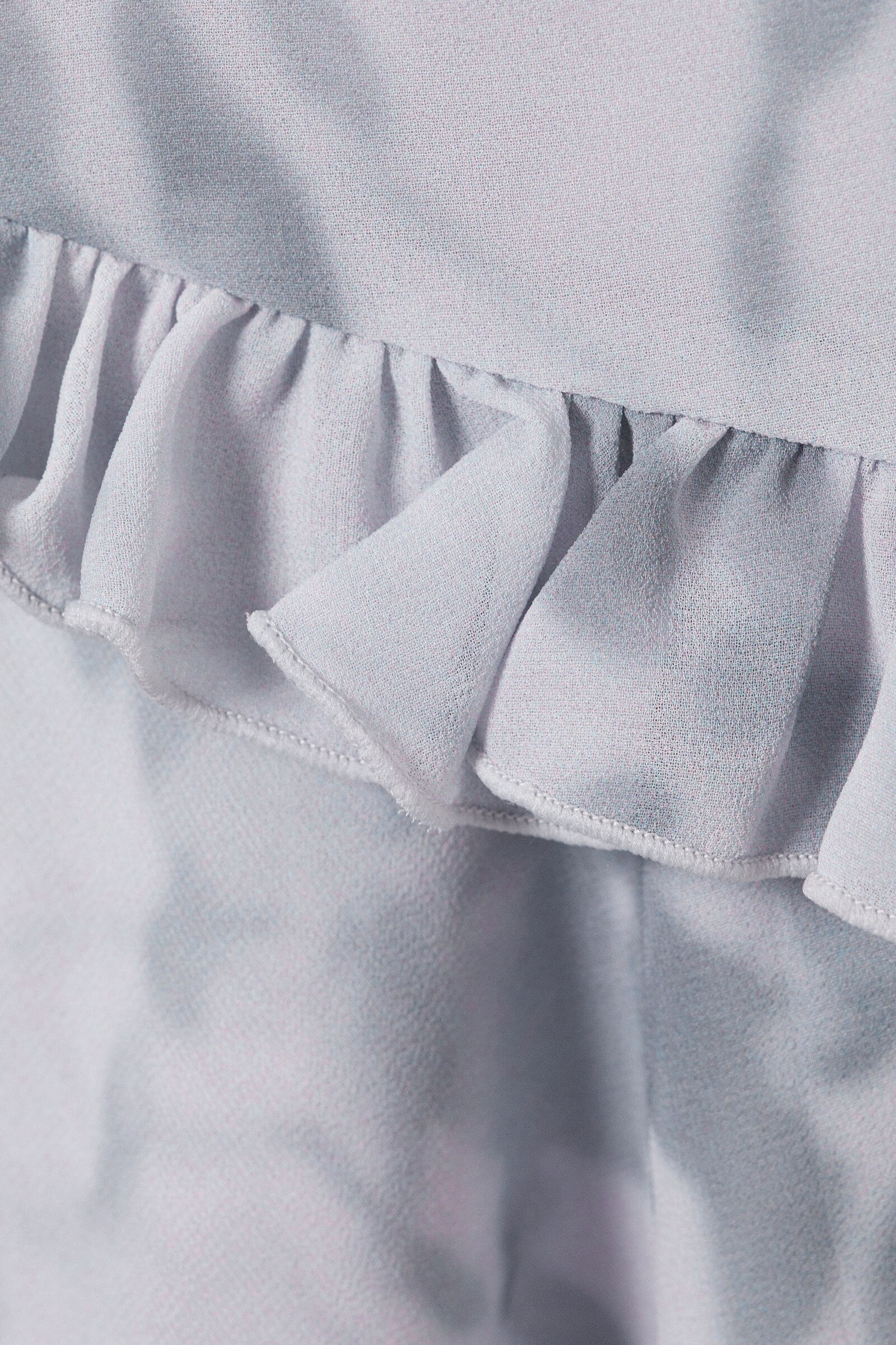 frilled strap top - Dusty Grey - Clouded Marble | Weekday WW