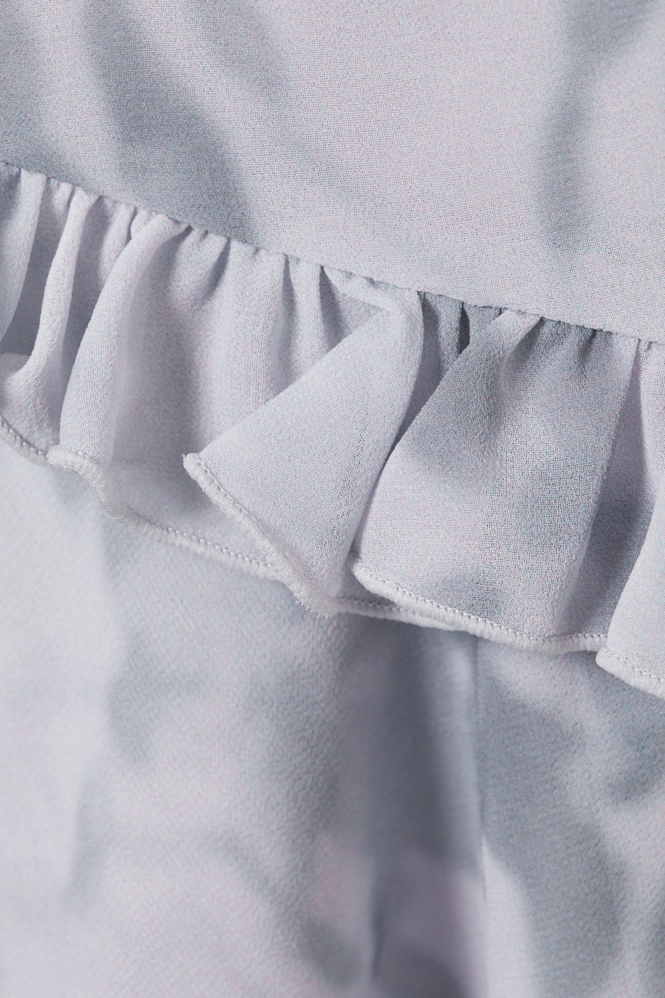Dusty Grey - Clouded Marble - Frilled Strap Top - 5