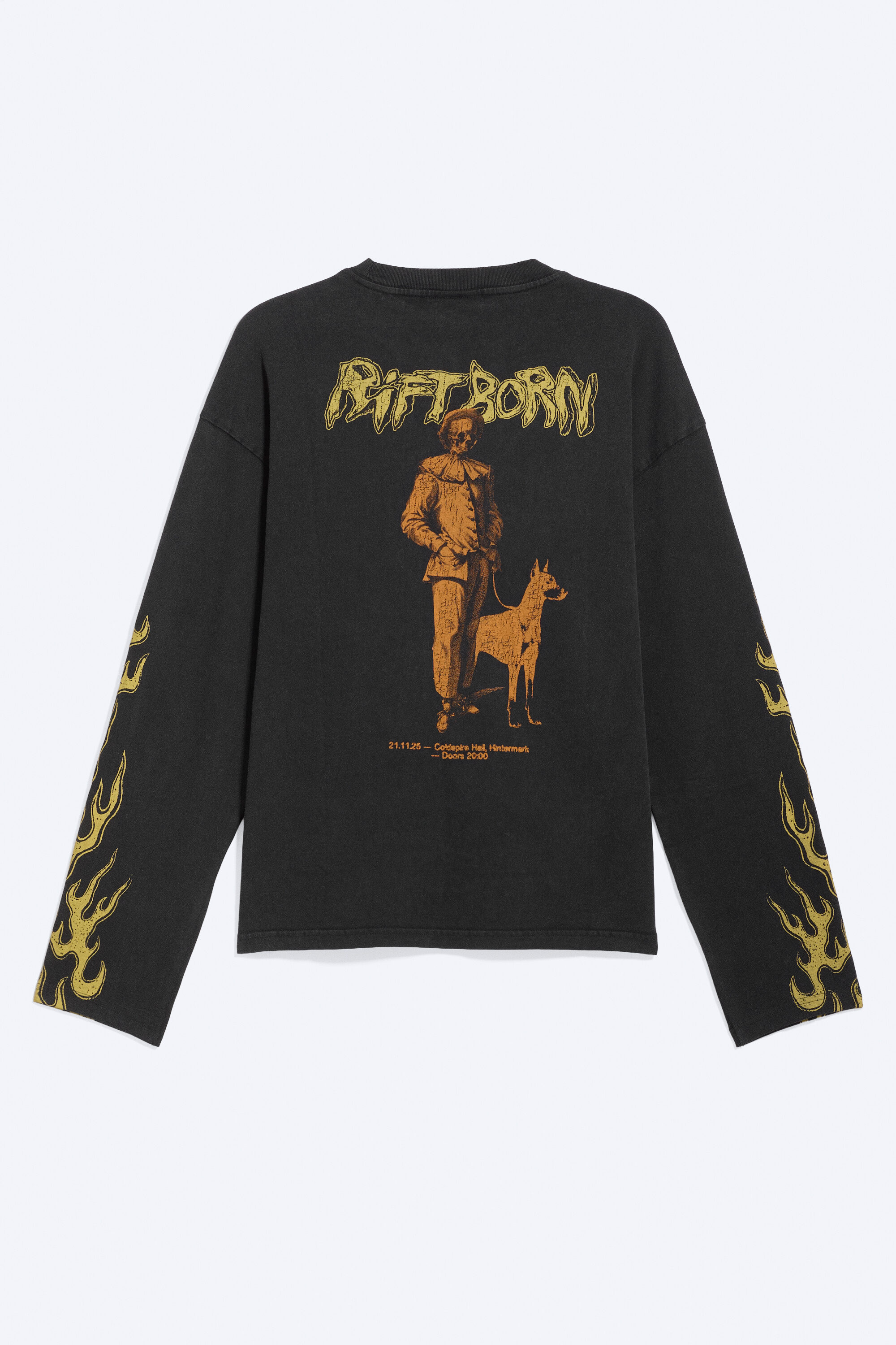 great boxy graphic long sleeve t-shirt - Black - Riftborn | Weekday EU