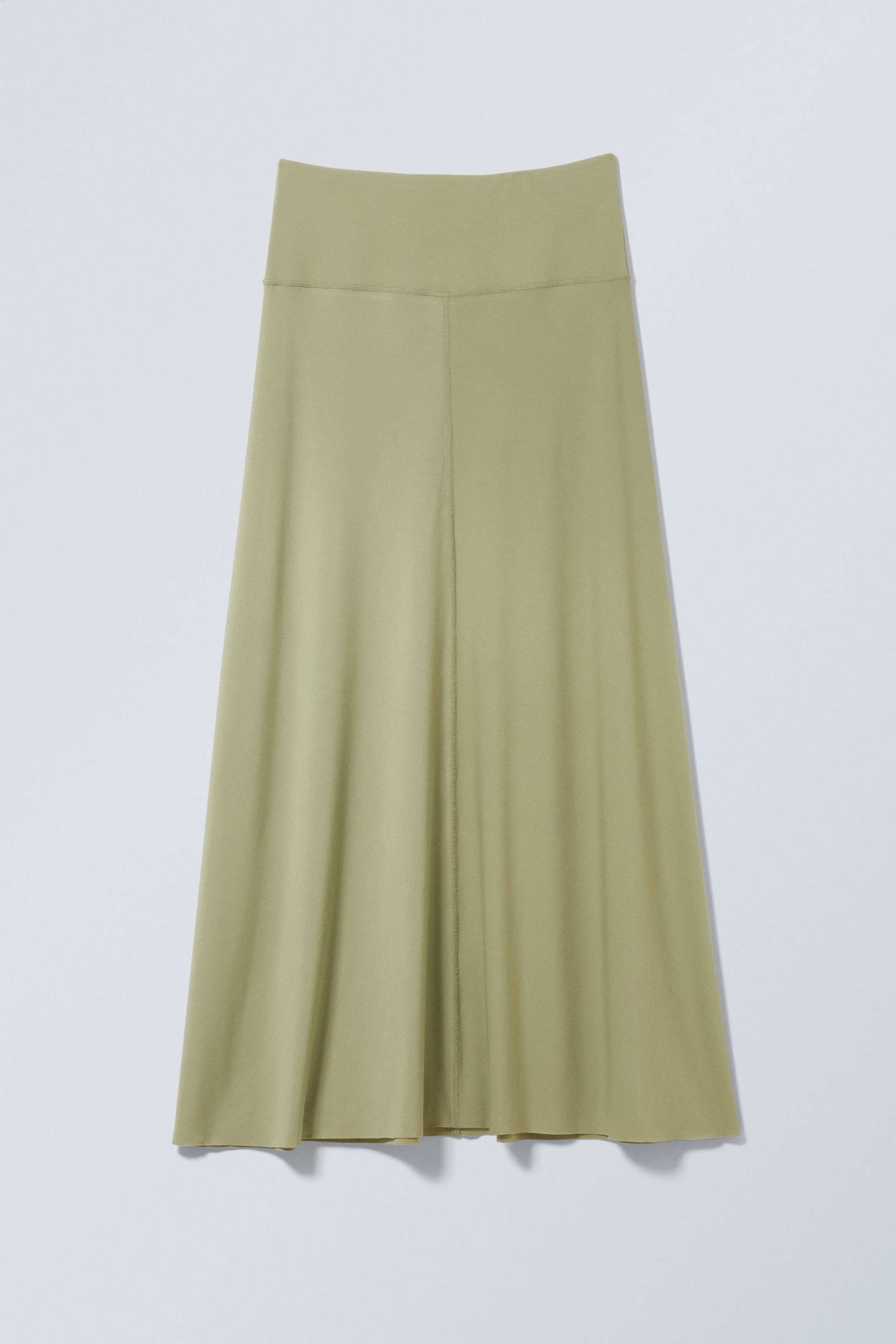 Light Dusty Khaki - Maxi Jersey Skirt - 1