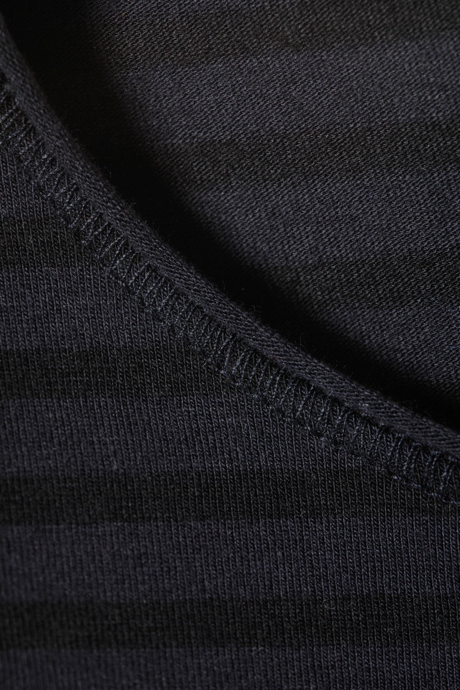 Long Sleeve Cotton Top - Striped Dark Blue/Dark Brown/Striped Dark Green/Black - 2