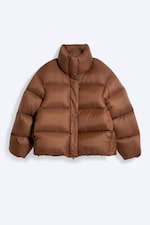 Braun - Oversized-Pufferjacke aus recycelten Daunen - 0