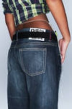 Star Blue - Mörkblå - Messy Low Rise Regular Straight Jeans - 3
