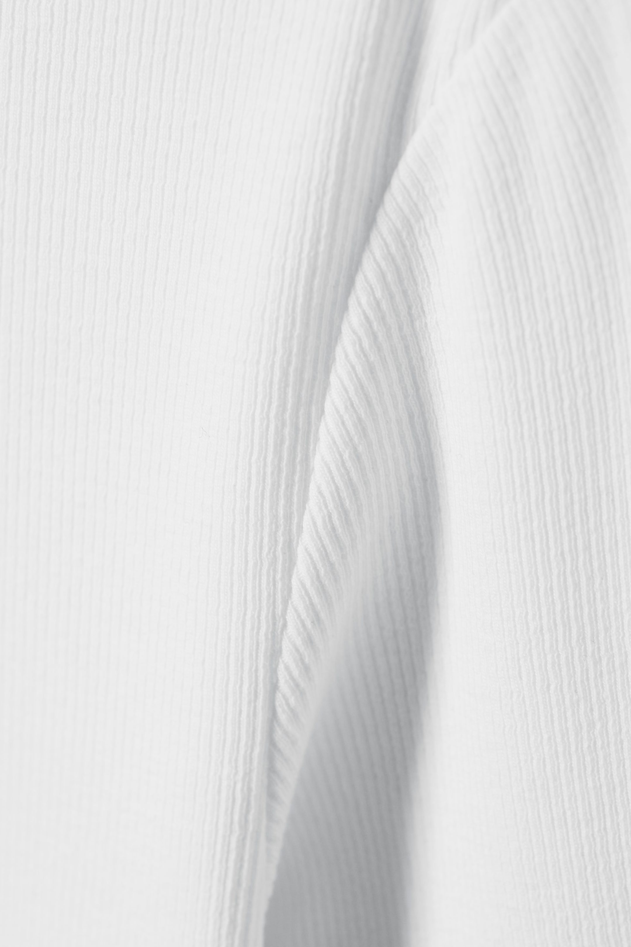 White - Close Fitted Mock Neck - 1