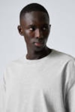 Grey - Oversized Heavyweight T-shirt - 1