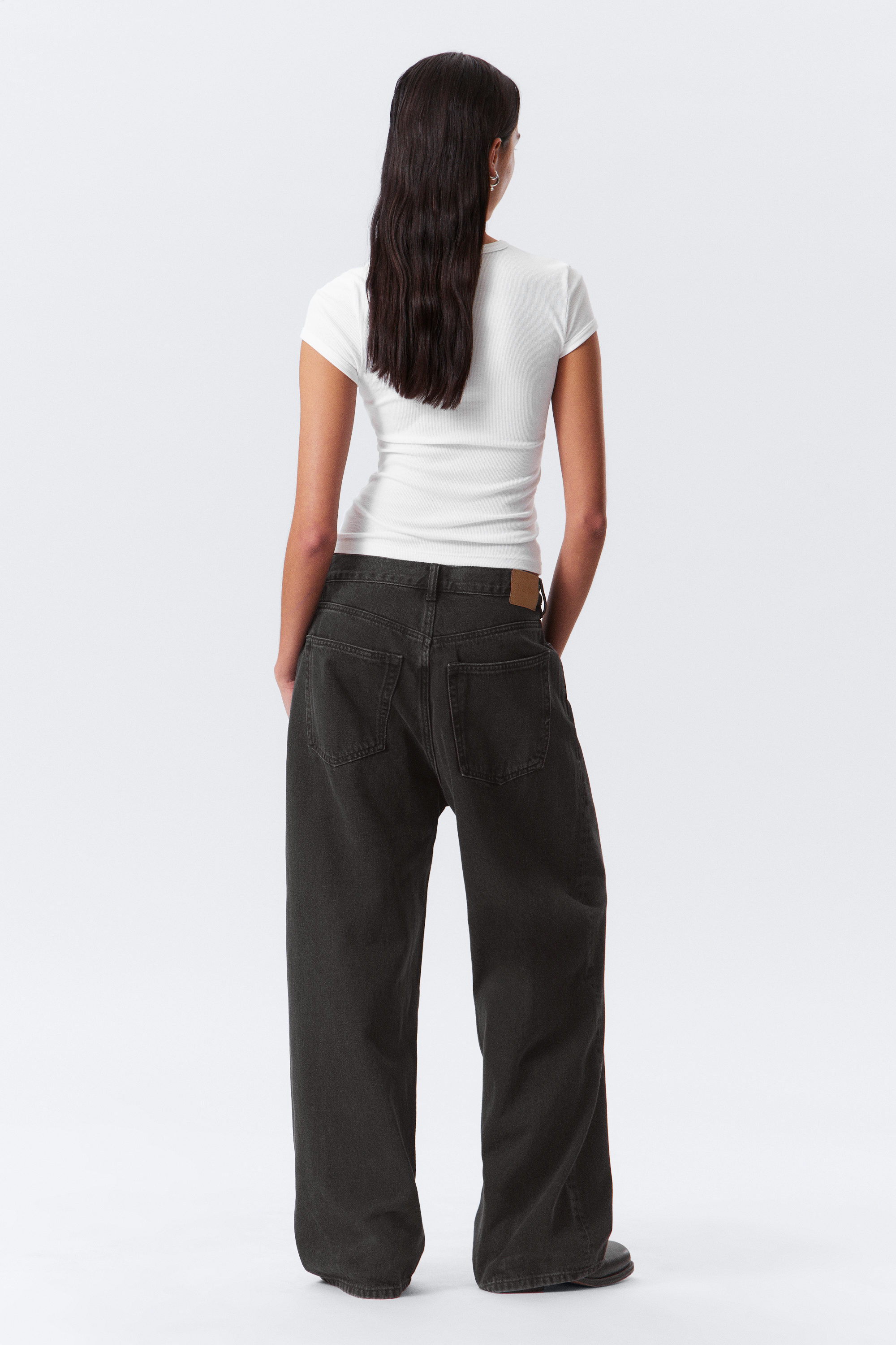 astro loose baggy leg jeans - Tuned Black - Black | Weekday WW