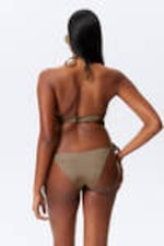 Zacht taupe - Bikinibroekje met strikbandjes - 3