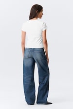 Blanc - T-shirt coton ajusté manches courtes - 2