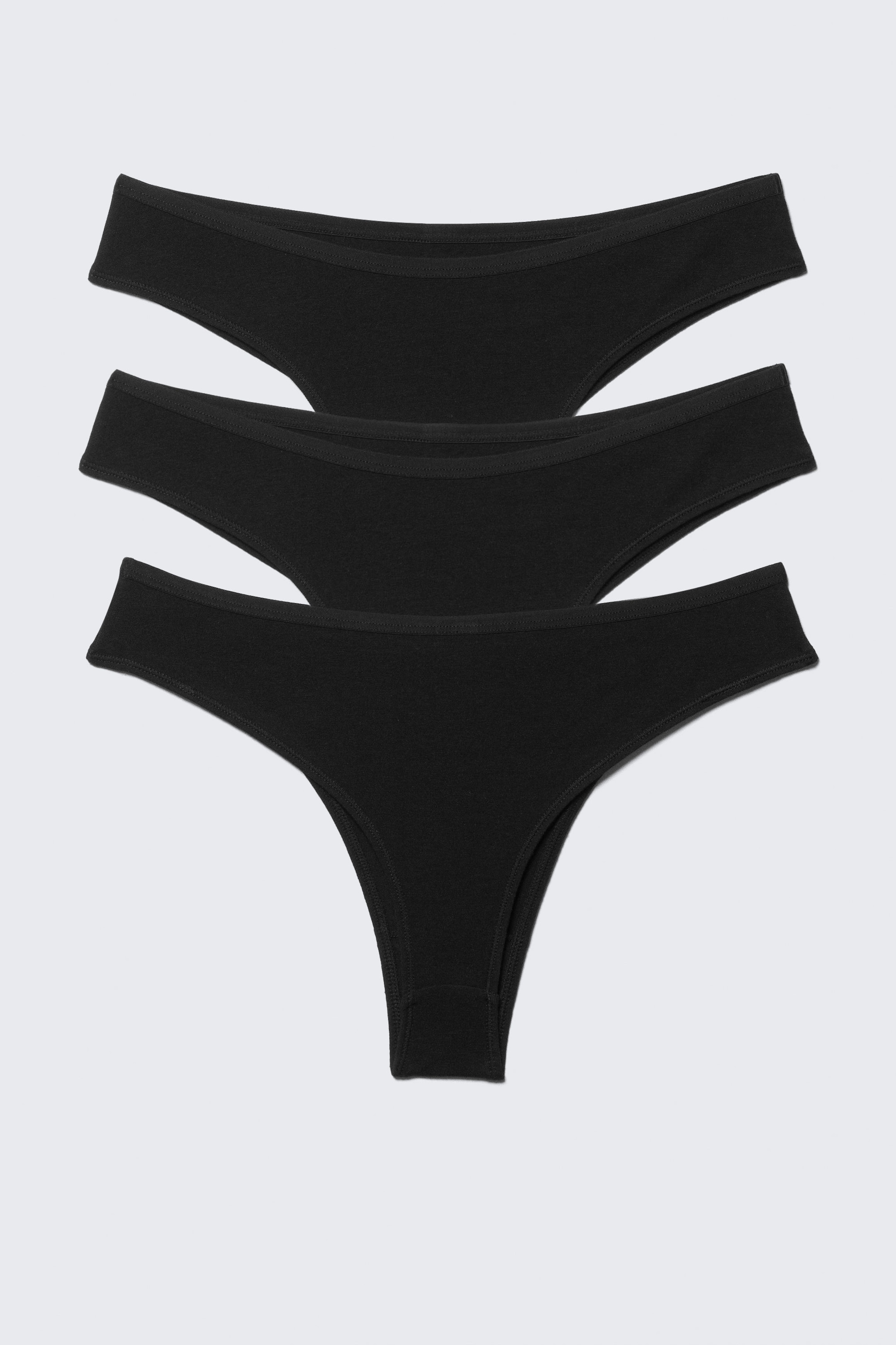 Svart - 3-pack Inez brazilian-briefs i bomull - 1