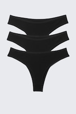 Svart - 3-pack Inez brazilian-briefs i bomull - 1