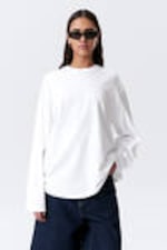 White - Oversized Long Sleeve T-shirt - 0