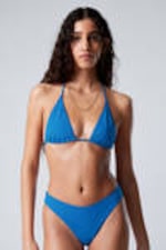 Bright Blue - Strappy Triangle Bikini Top - 0