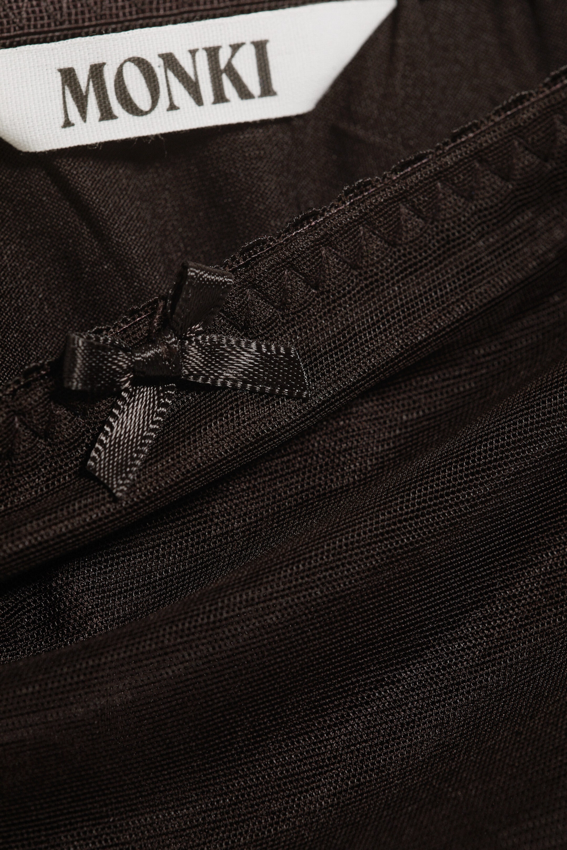 Dark Brown - Lagdelt mesh midi-skjørt - 1
