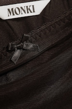 Dark Brown - Lagdelt mesh midi-skjørt - 1