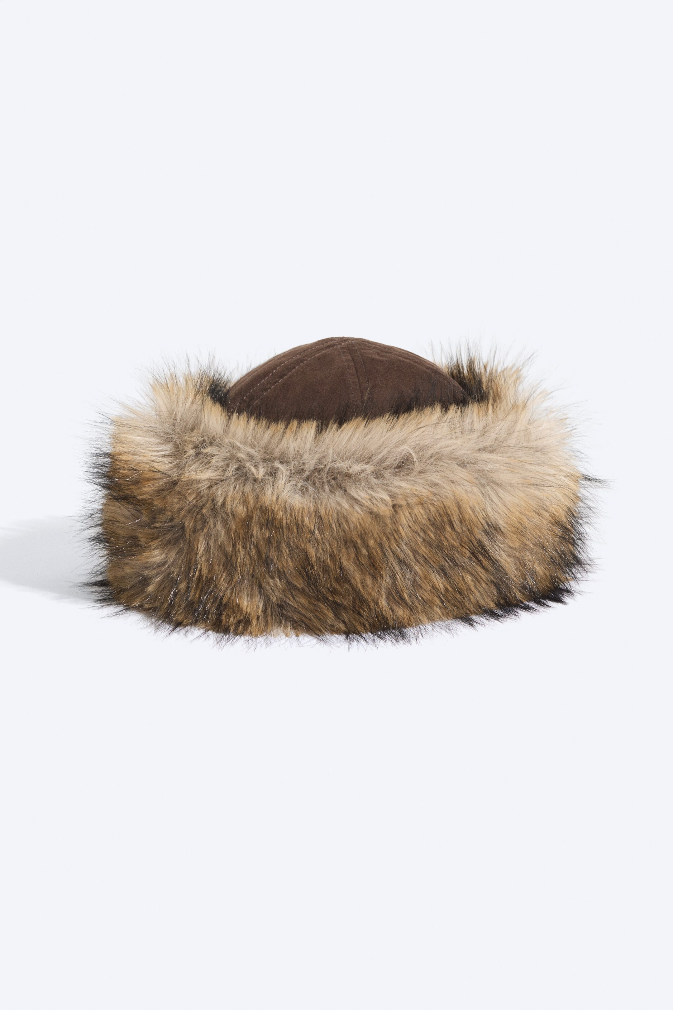 Dark Brown - Faux Fur Docker Hat - 2