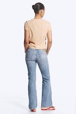 Randig Limegul/Persikorosa - Regular Fit Mini T-shirt - 2