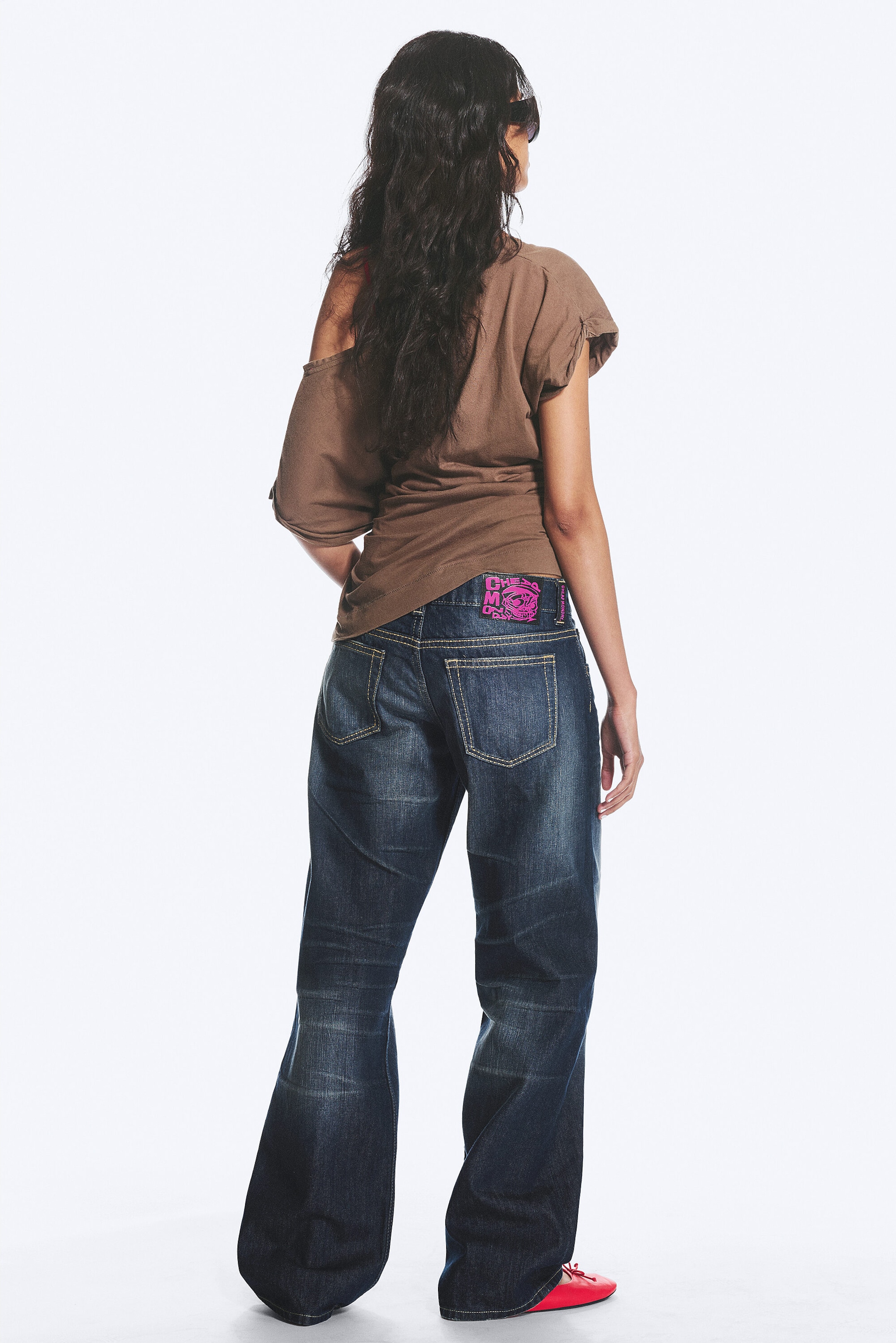 Star Blue - Mörkblå - Messy Low Rise Regular Straight Jeans - 4