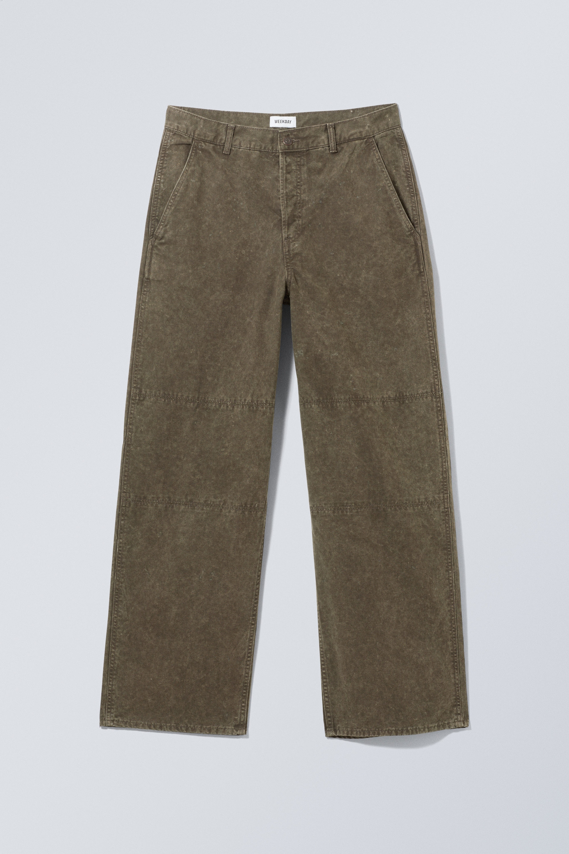 Donkertaupe - Micha ruimvallende workwear broek - 0