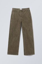 Donkertaupe - Micha ruimvallende workwear broek - 0