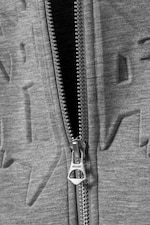 Grey Melange - Stardust - Simon Graphic Scuba Zip Hoodie - 4