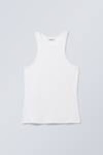 White - Fitted Tank Top - 0