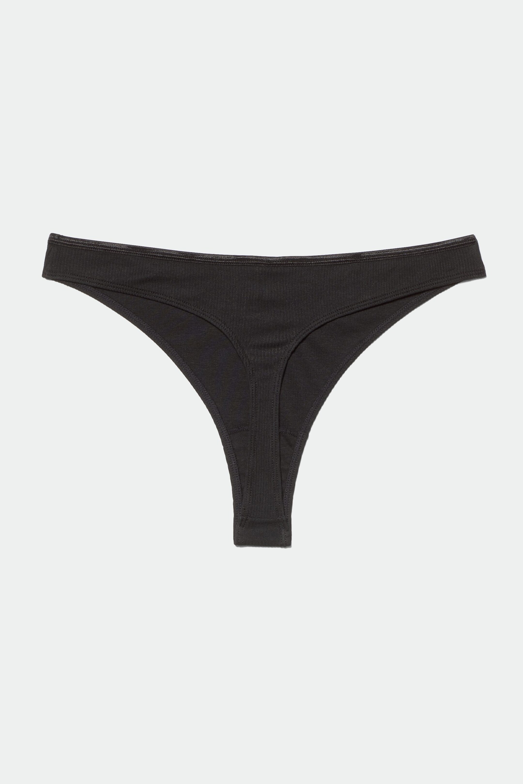 Black - Julie V-cut Thong - 1