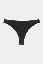 Black - Julie V-cut Thong - 1