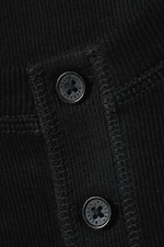 Black - Long-Sleeved Henley T-shirt - 5