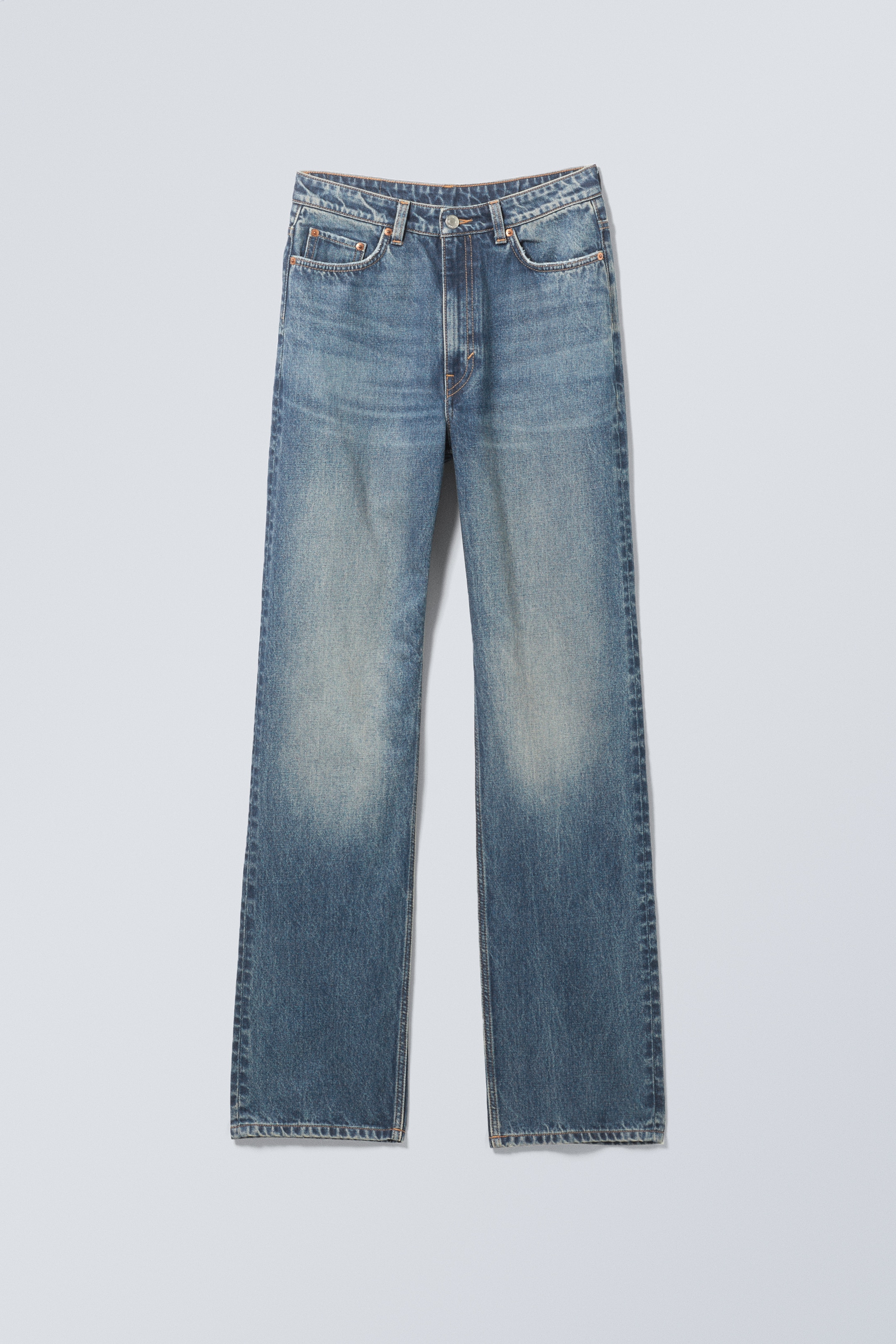 Visualizza immagine più grande: Jeans Rowe a vita extra alta straight leg regular - Iron Blue – Blu medio - DONNA | H&M IT 6