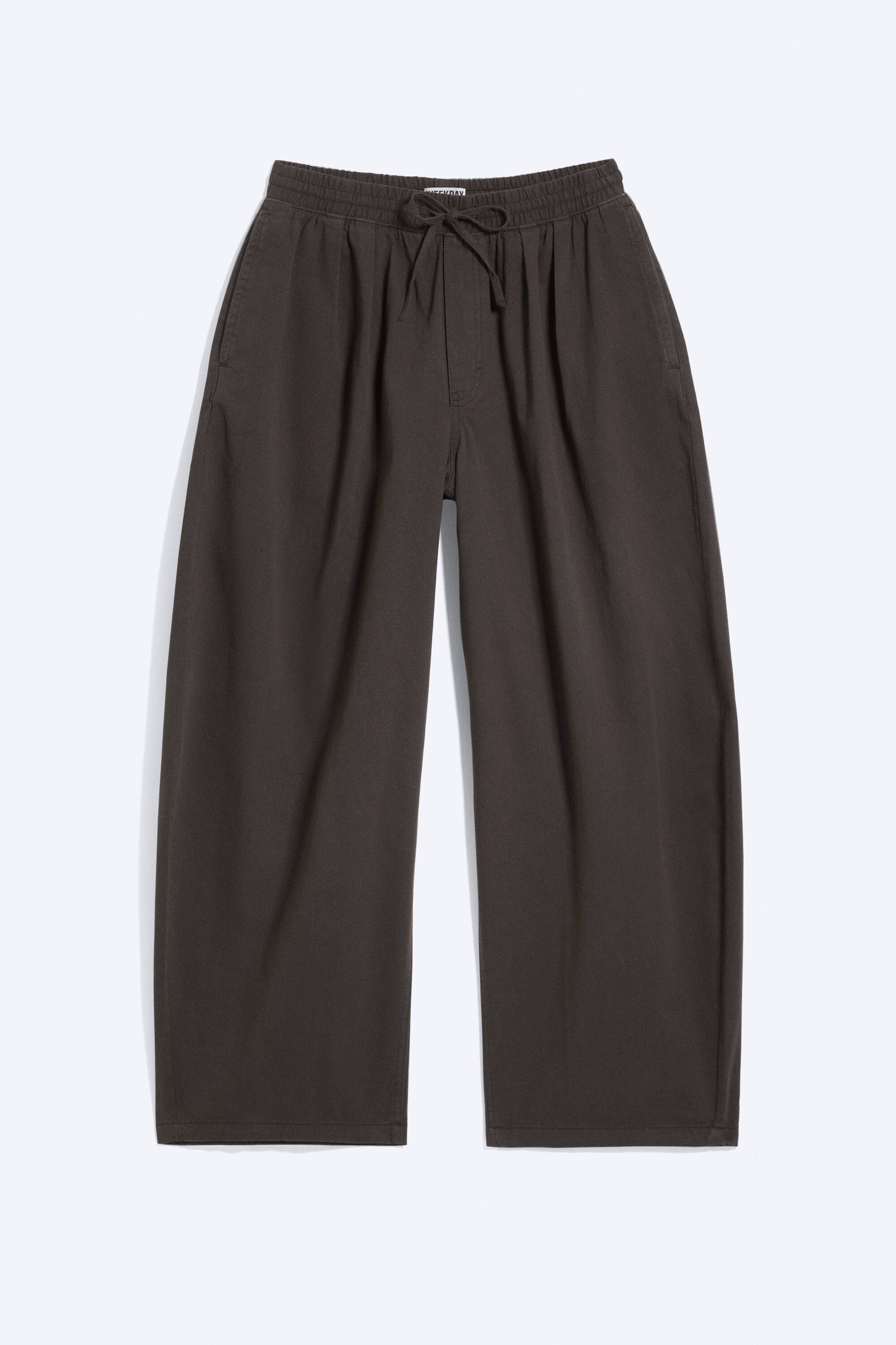 Dunkelbraun - Schlupfhose mit Barrel-Bein - 4