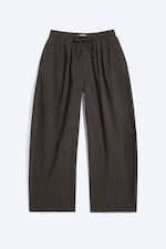 Dunkelbraun - Schlupfhose mit Barrel-Bein - 4