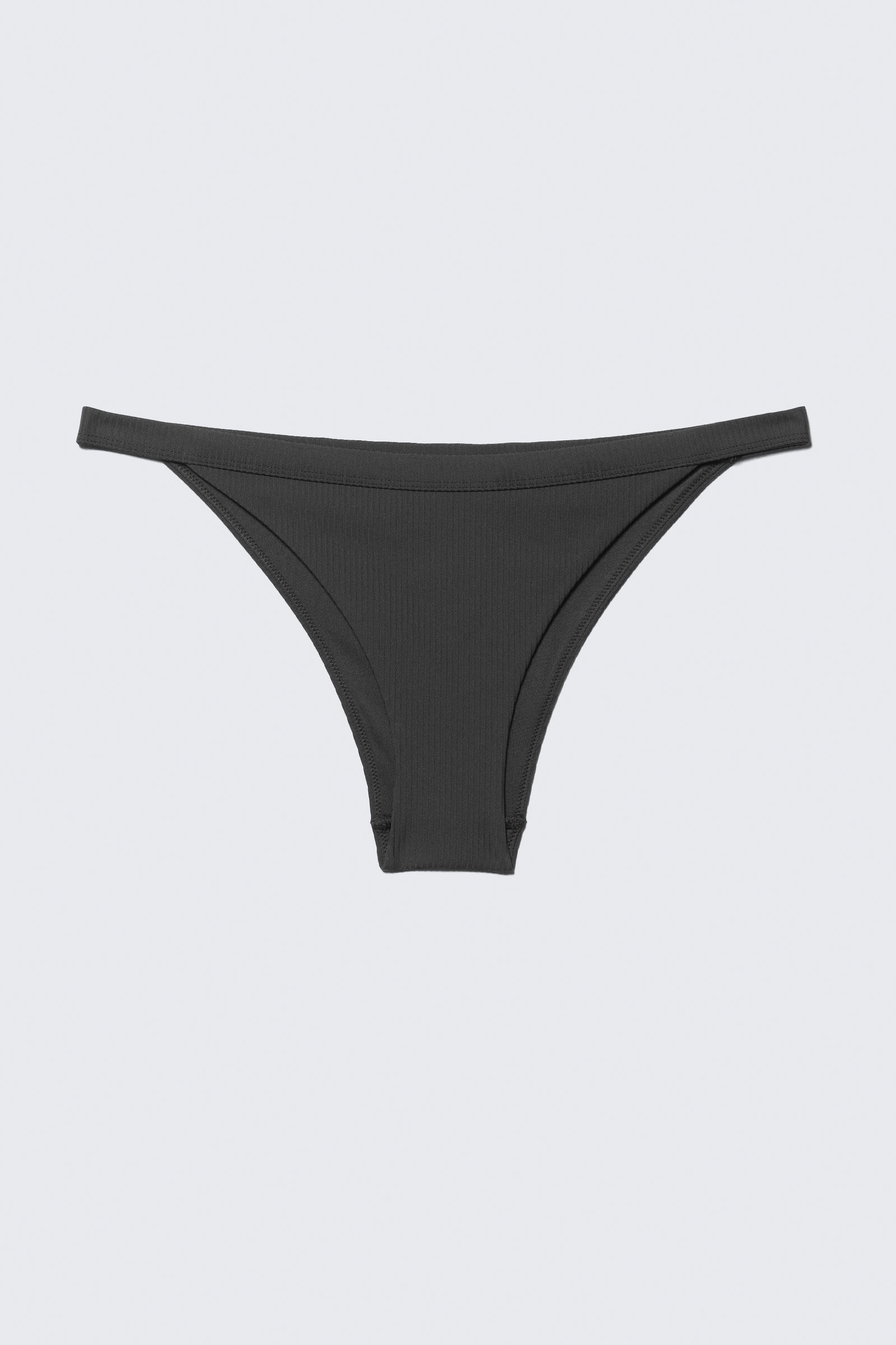 Low Rise Ribbed Brazilian Bikini Bottoms